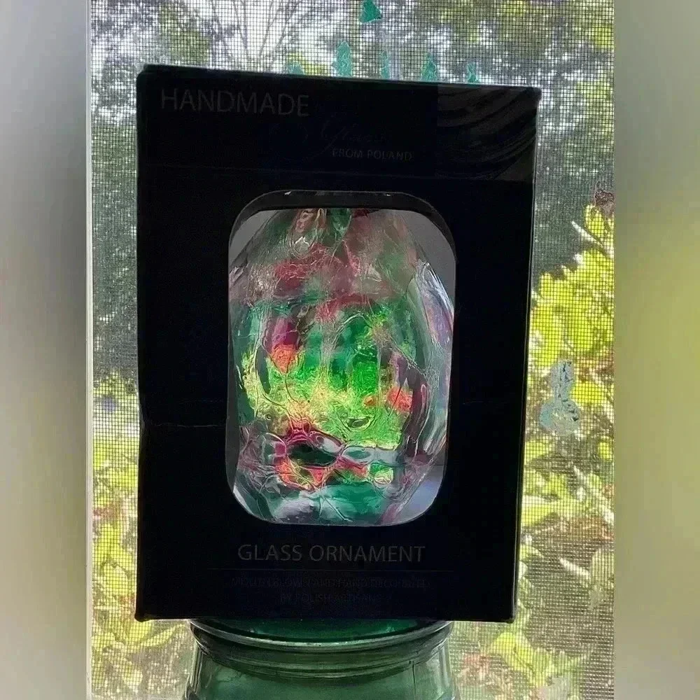 Glass ornament  Mouth Blown and Hand Decorated by Polish Artisans made in Poland